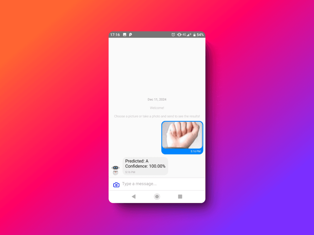 American Sign Language Prediction App preview